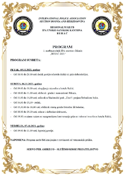 Prvi međunarodni IPA susreti u Bihaću 