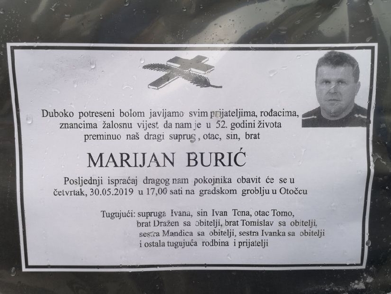 Preminuo Marijan Burić 